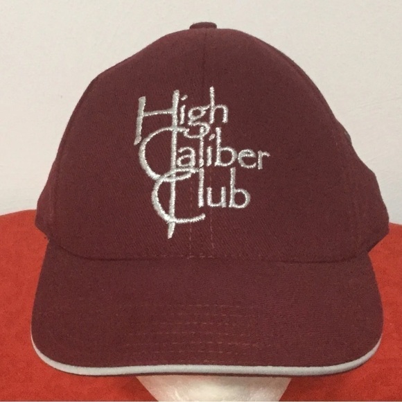 VINTAGE! NRA ~ HIGH CALIBER CLUB One-size Hat Embroidered Baseball Cap USA Made - Picture 2 of 9